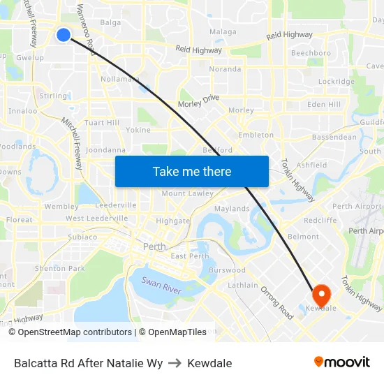 Balcatta Rd After Natalie Wy to Kewdale map