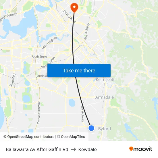 Ballawarra Av After Gaffin Rd to Kewdale map