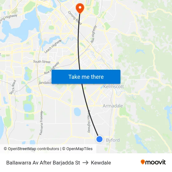 Ballawarra Av After Barjadda St to Kewdale map
