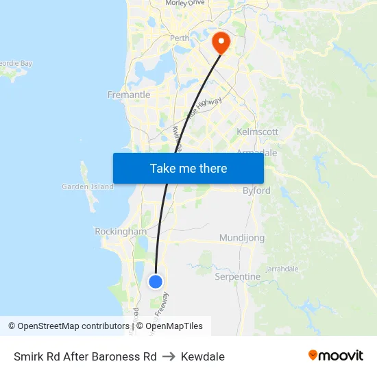 Smirk Rd After Baroness Rd to Kewdale map