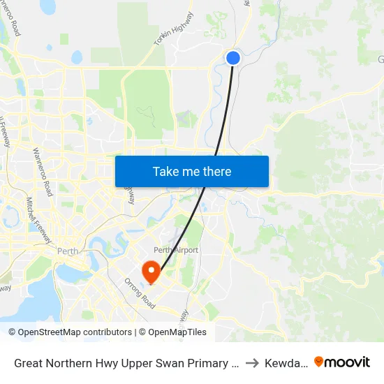 Great Northern Hwy Upper Swan Primary S1 to Kewdale map