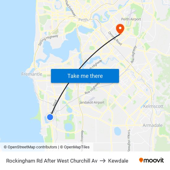 Rockingham Rd After West Churchill Av to Kewdale map