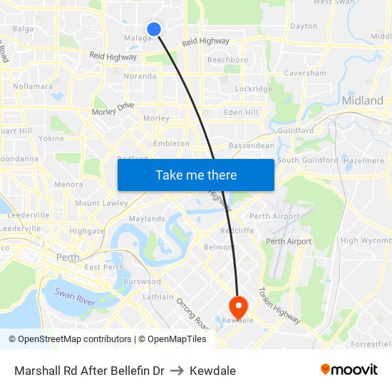 Marshall Rd After Bellefin Dr to Kewdale map