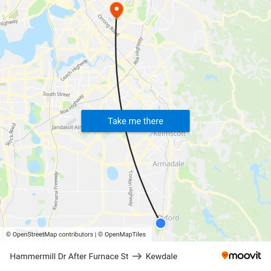 Hammermill Dr After Furnace St to Kewdale map