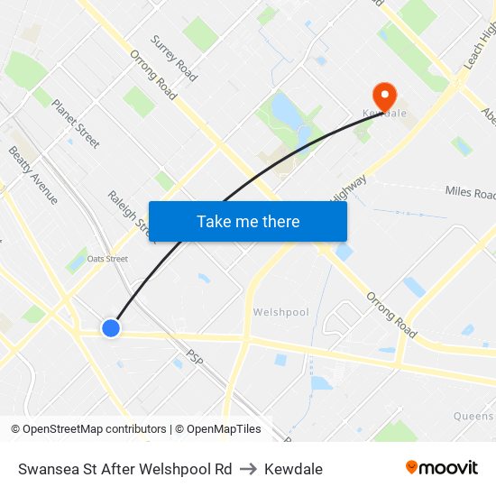 Swansea St After Welshpool Rd to Kewdale map