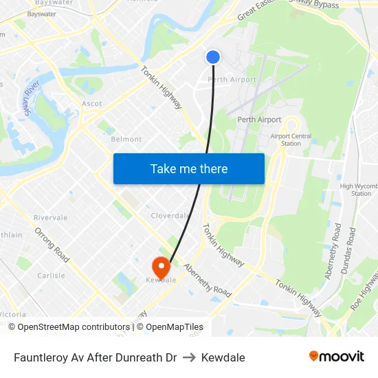 Fauntleroy Av After Dunreath Dr to Kewdale map
