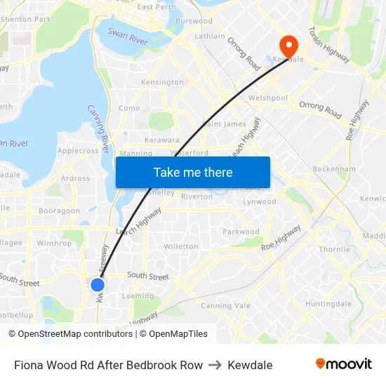 Fiona Wood Rd After Bedbrook Row to Kewdale map