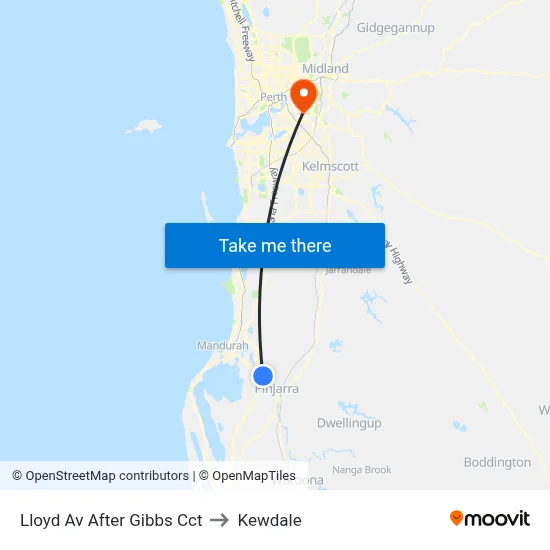 Lloyd Av After Gibbs Cct to Kewdale map