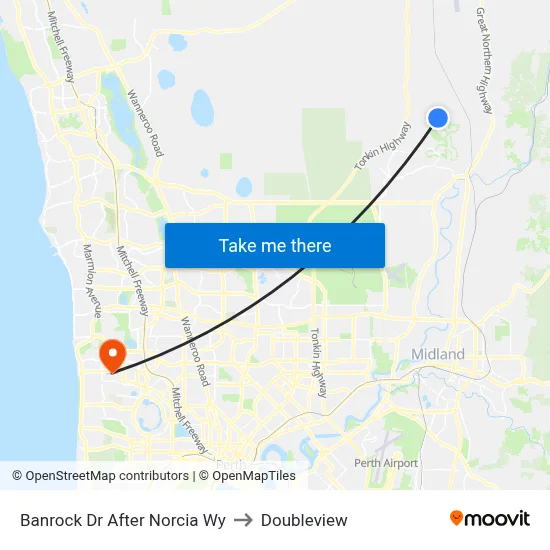Banrock Dr After Norcia Wy to Doubleview map