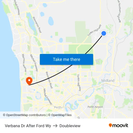 Verbana Dr After Ford Wy to Doubleview map