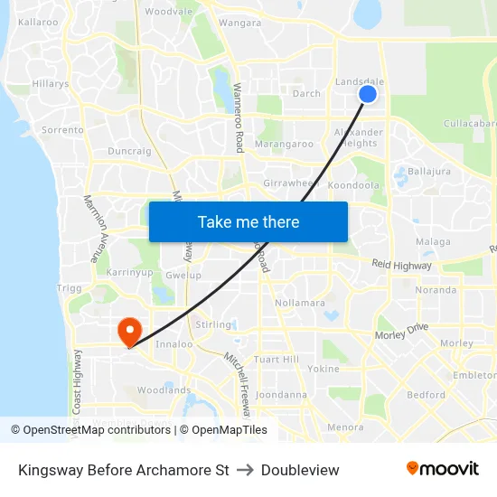 Kingsway   Before Archamore St to Doubleview map
