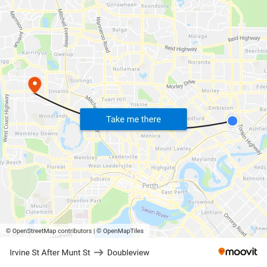 Irvine St After Munt St to Doubleview map
