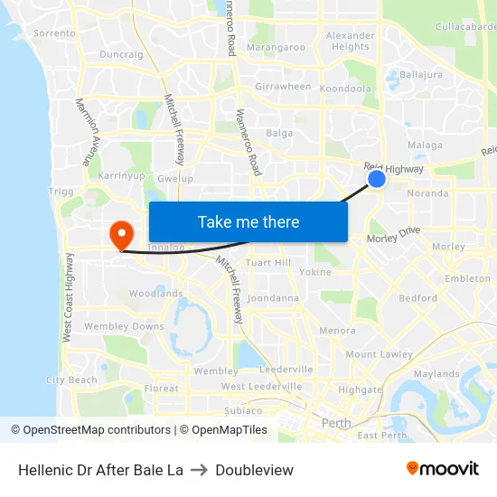 Hellenic Dr After Bale La to Doubleview map