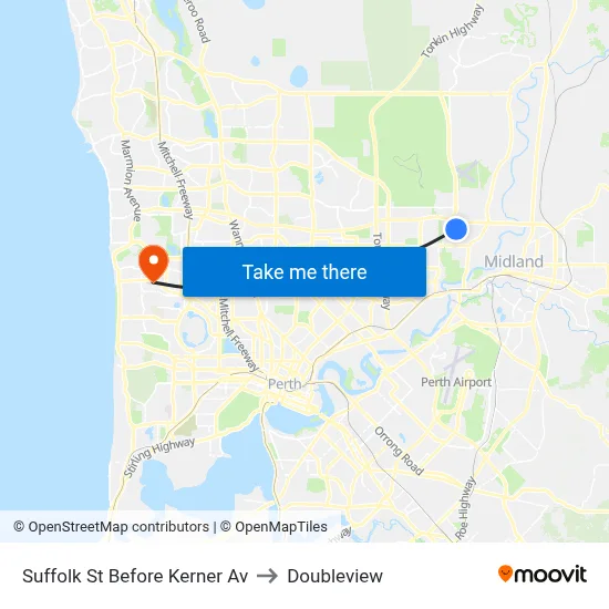 Suffolk St Before Kerner Av to Doubleview map