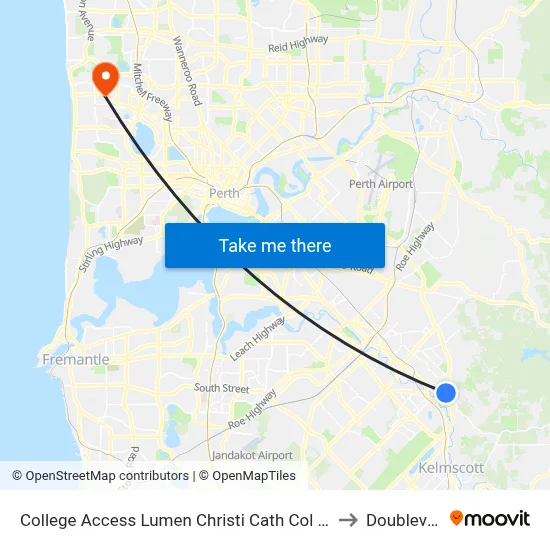 College Access Lumen Christi Cath Col Stand 4 to Doubleview map