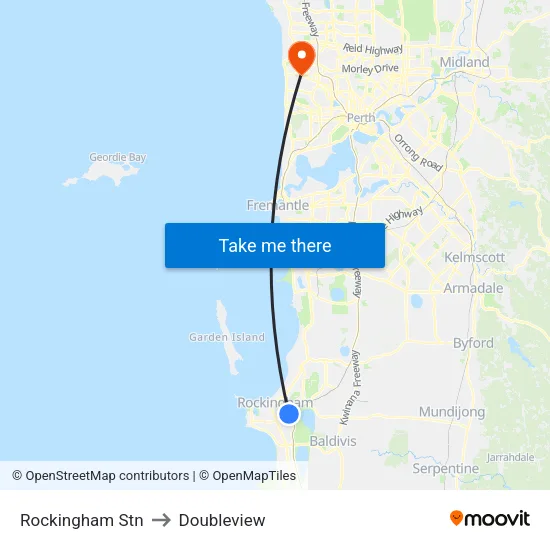 Rockingham Stn to Doubleview map
