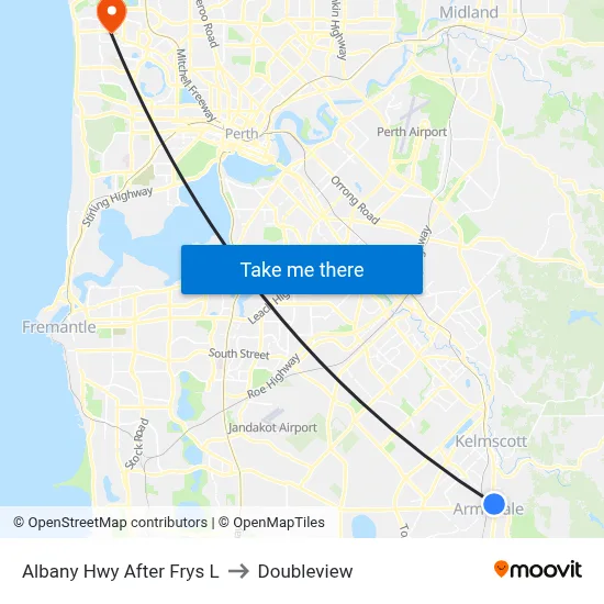 Albany Hwy After Frys L to Doubleview map