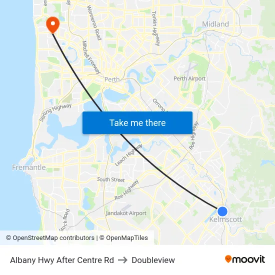 Albany Hwy After Centre Rd to Doubleview map
