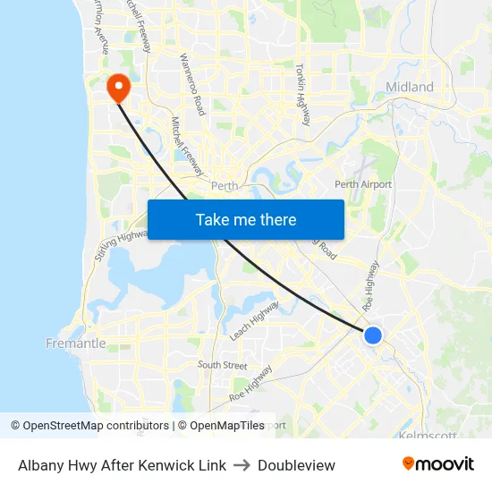 Albany Hwy After Kenwick Link to Doubleview map
