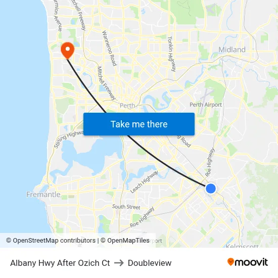 Albany Hwy After Ozich Ct to Doubleview map
