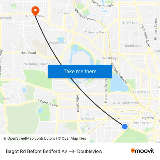 Bagot Rd Before Bedford Av to Doubleview map