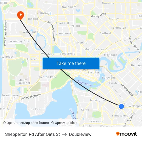 Shepperton Rd After Oats St to Doubleview map
