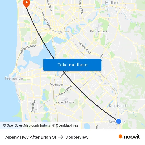Albany Hwy After Brian St to Doubleview map