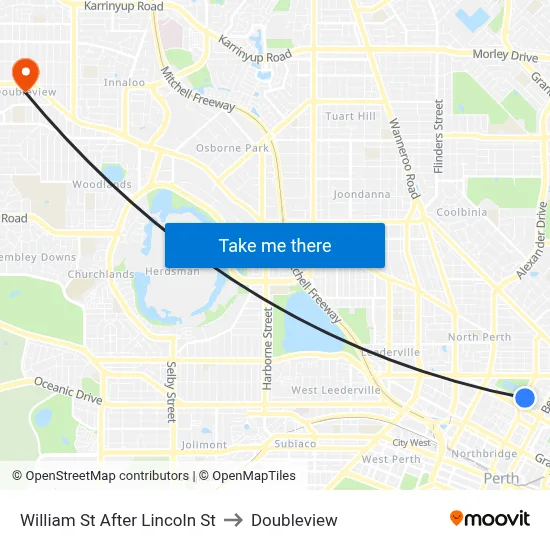 William St After Lincoln St to Doubleview map