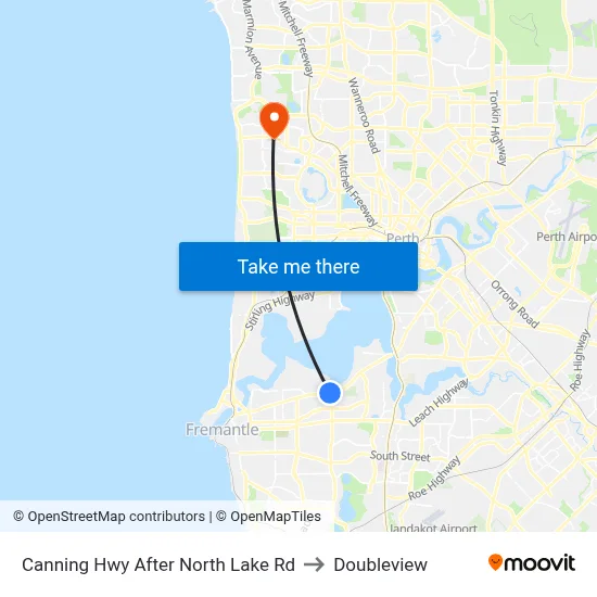 Canning Hwy After North Lake Rd to Doubleview map