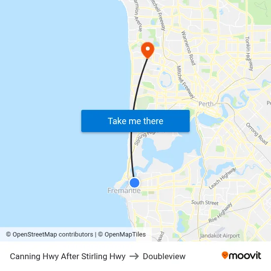 Canning Hwy After Stirling Hwy to Doubleview map
