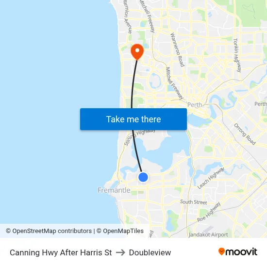 Canning Hwy After Harris St to Doubleview map