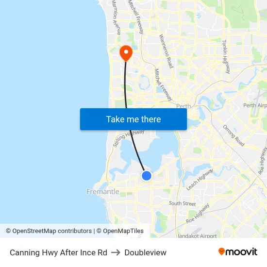 Canning Hwy After Ince Rd to Doubleview map