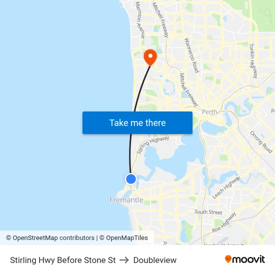 Stirling Hwy Before Stone St to Doubleview map