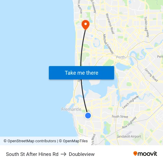 South St After Hines Rd to Doubleview map