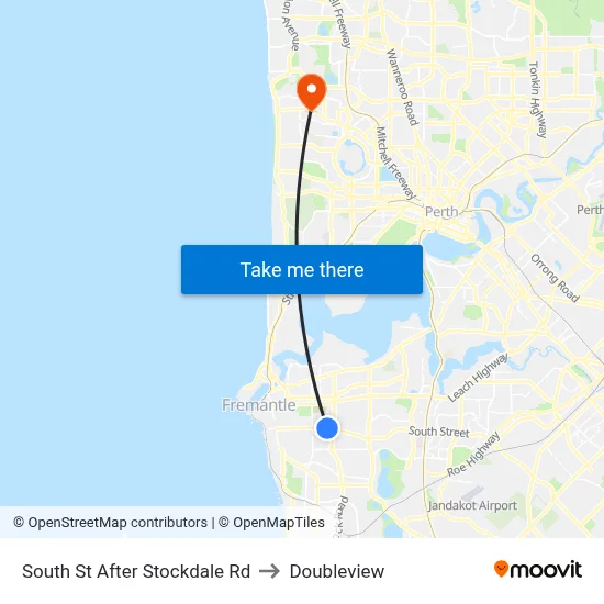 South St After Stockdale Rd to Doubleview map