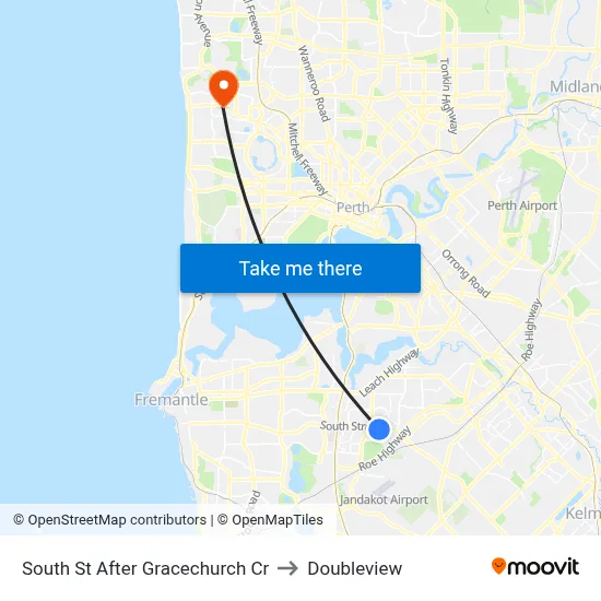 South St After Gracechurch Cr to Doubleview map