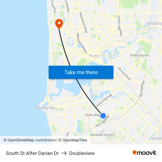 South St After Darian Dr to Doubleview map