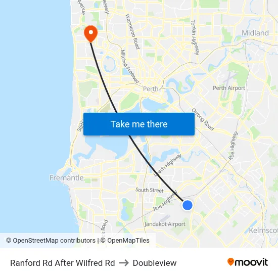 Ranford Rd After Wilfred Rd to Doubleview map
