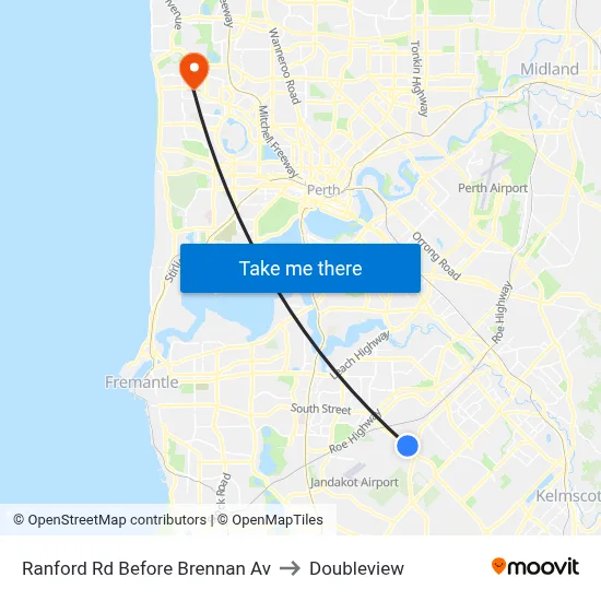 Ranford Rd Before Brennan Av to Doubleview map