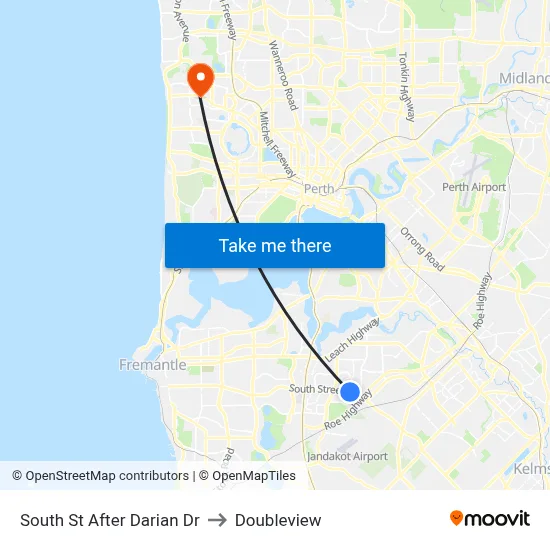 South St After Darian Dr to Doubleview map