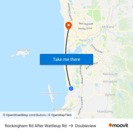Rockingham Rd After Wattleup Rd to Doubleview map
