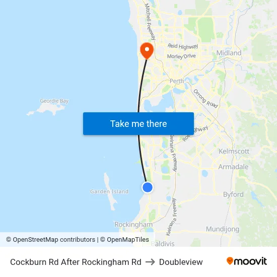 Cockburn Rd After Rockingham Rd to Doubleview map