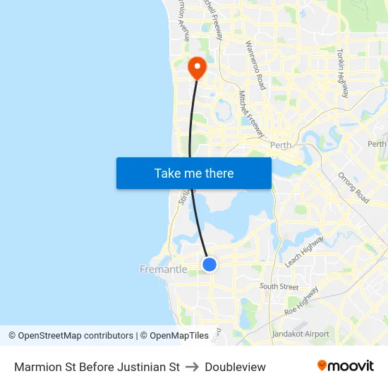 Marmion St Before Justinian St to Doubleview map