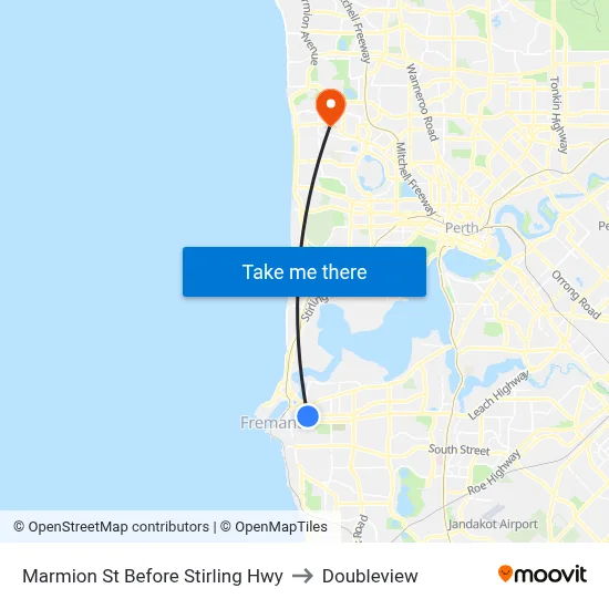 Marmion St Before Stirling Hwy to Doubleview map