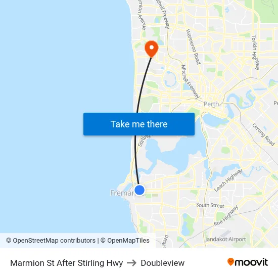 Marmion St After Stirling Hwy to Doubleview map