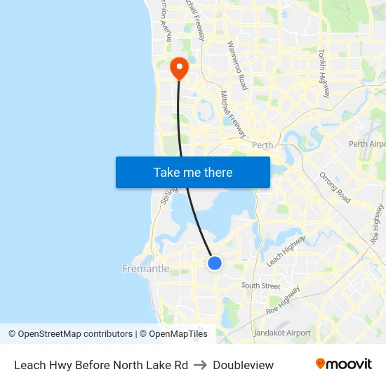 Leach Hwy Before North Lake Rd to Doubleview map
