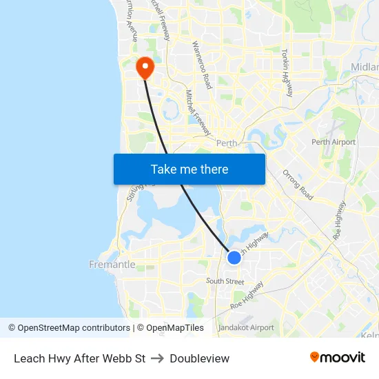 Leach Hwy After Webb St to Doubleview map