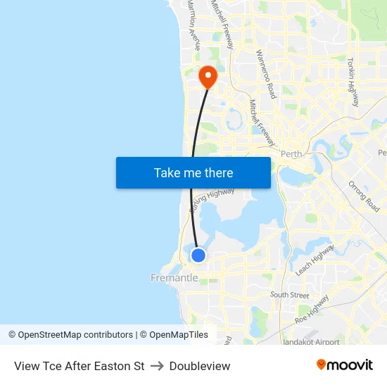 View Tce After Easton St to Doubleview map