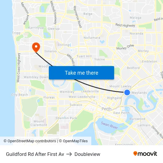Guildford Rd After First Av to Doubleview map