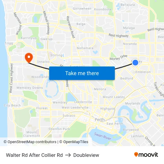 Walter Rd After Collier Rd to Doubleview map